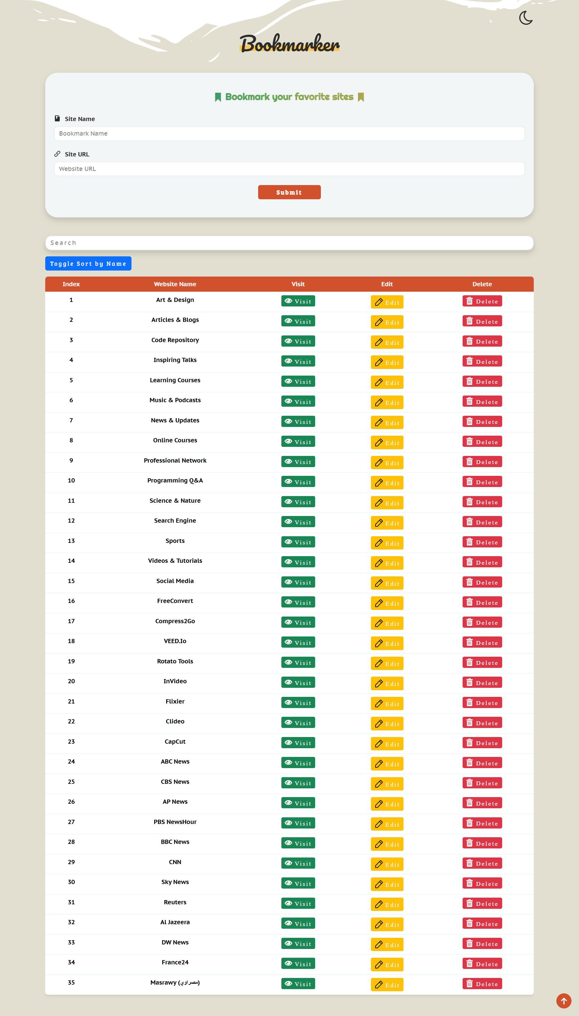 Bookmarker - Your Ultimate Bookmarking Platform screenshot